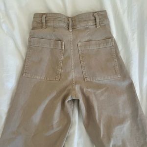 Zara wide length beige trousers